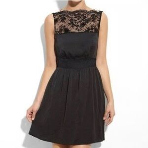 FP Movement by Free People Black Lace Mini Dress